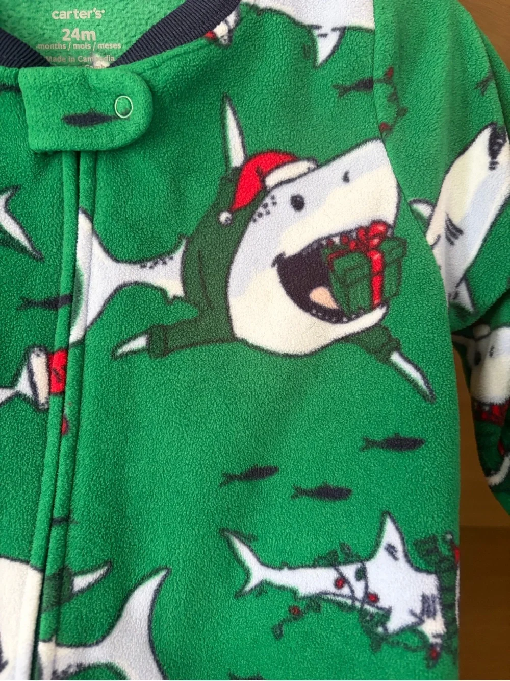 ✨$6✨Carter’s Santa Shark 1-Piece Pajamas | 24m